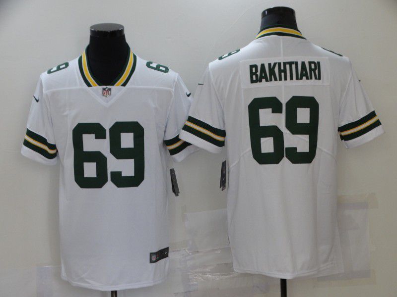 Men Green Bay Packers #69 Bakhtiari White Vapor Untouchable Limited Player 2021 Nike NFL Jersey->new york mets->MLB Jersey